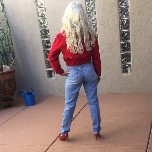 DELETED Vintage 1980’s red wool crop jacket - Picture 3 of 8